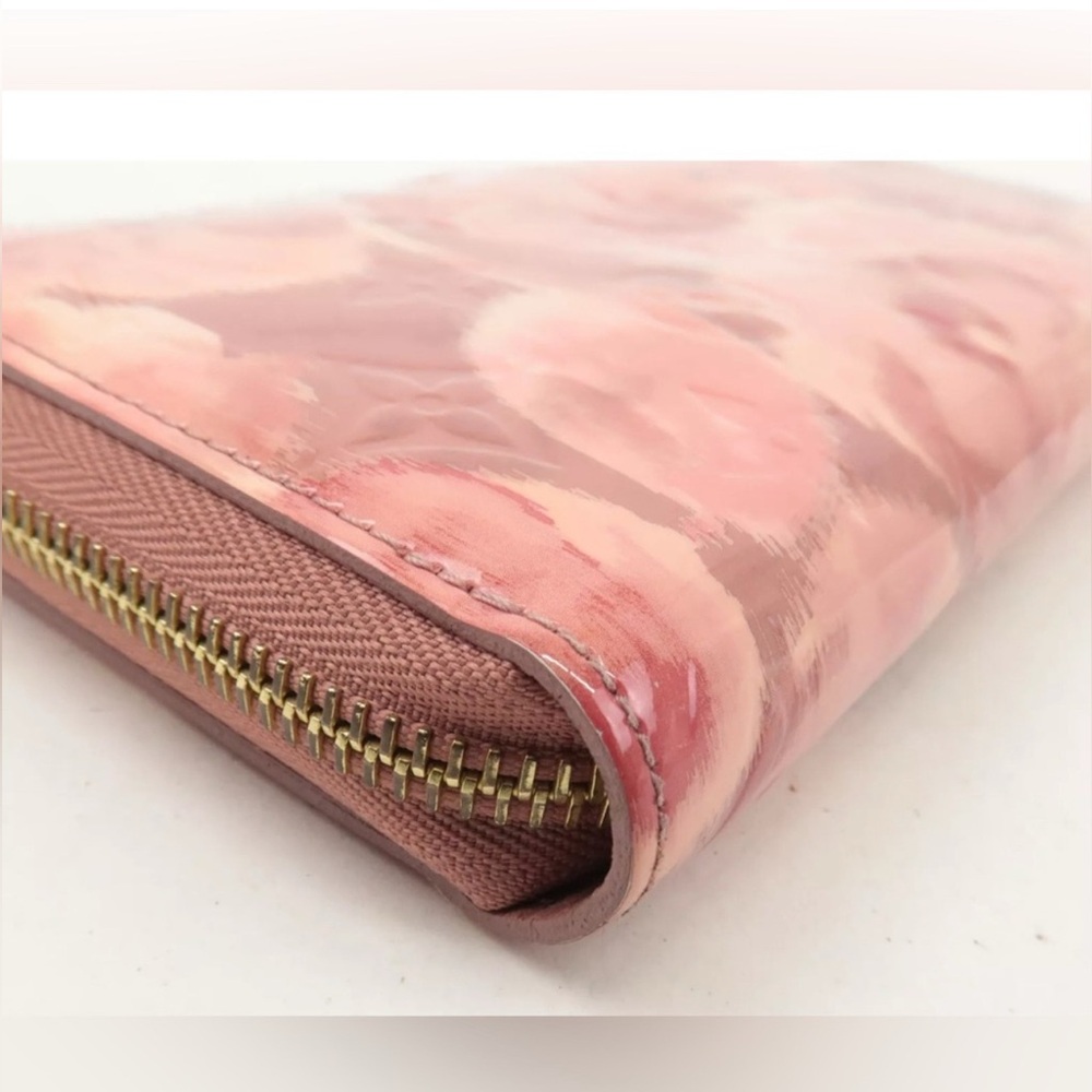 Louis Vuitton Limited Edition Monogram Vernis Ikat Flora Zippy Wallet Authentic - Picture 12 of 15
